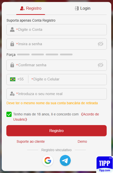 Experiência de Jogos 11pp.com